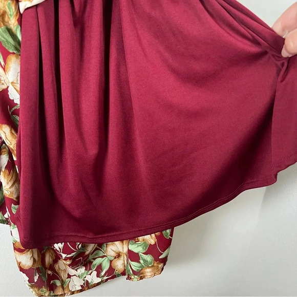 Altar'd State Womens Floral Maxi Dress Short Sleeve Off the Shoulder Lined Small - Picture 7 of 11